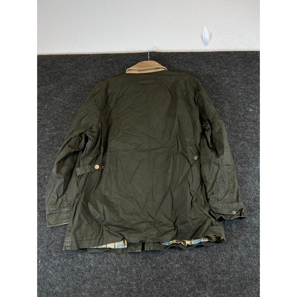 Lauren Ralph Lauren Green Field Barn Jacket Equestrian Blanket Lined Women Large - Picture 2 of 13